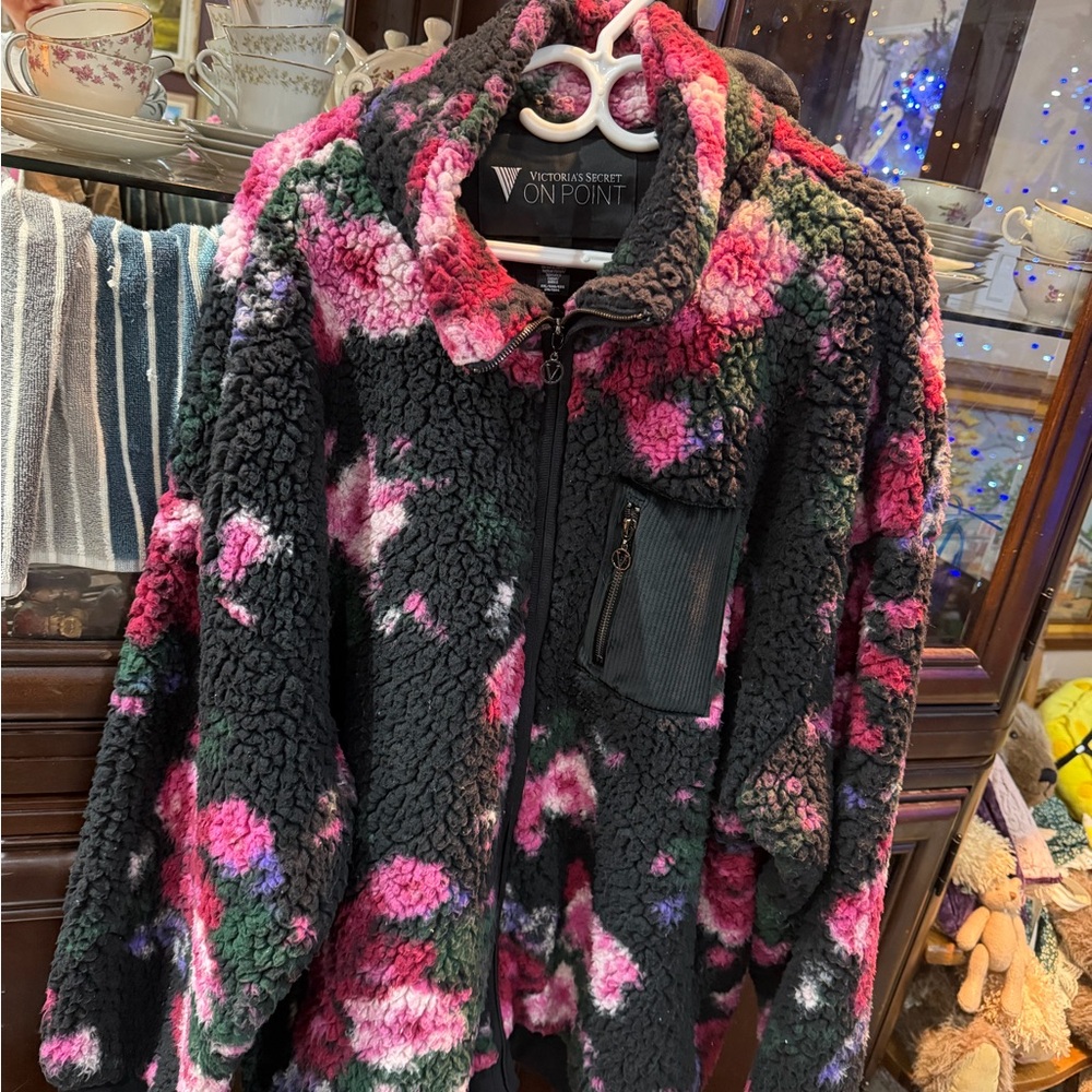 Victoria's Secret Black and Pink Teddy Jacket